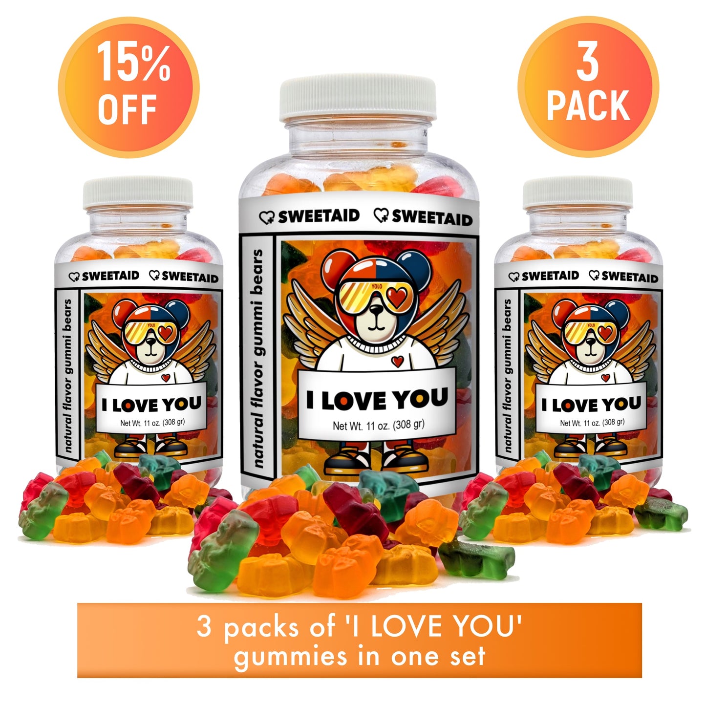 Sweet Aid Gift Set: The ultimate trio for love, gratitude, and confidence. Perfect for expressing affection, saying thanks, or giving a confidence boost. A fun, sweet way to brighten anyone’s day — including yours!